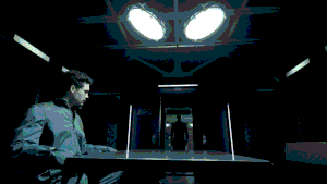 S01E03-GregBryk as LtKLopez interrogates StevenStrait as JamesHolden about UNN ZhangFei (Book transcript).gif