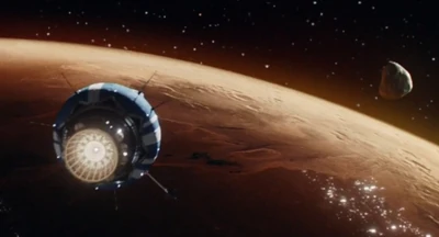 Epstein's yacht over Mars