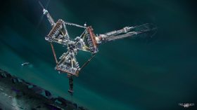 A Belter communications relay permitting transmission through the Sol ring.