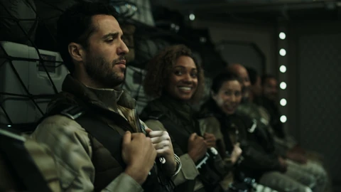 Fayez and Elvi Okoye on the Edward Israel shuttle