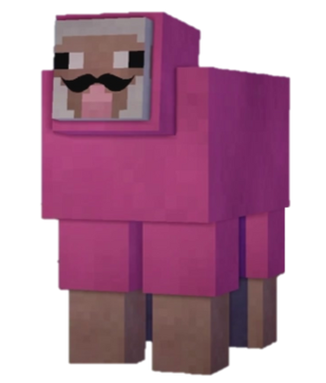 Pink sheep from minecraft