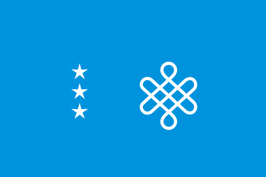Flag of the Sustainable Development Goals International Program with Symbols in 