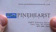 Pinehearst Company Business Card of the Fort Lee, NJ location held by NATAL.