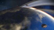 In orbit above the planet