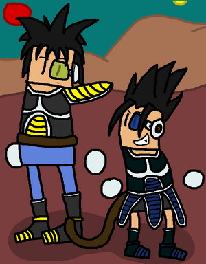 Ticholla stands alongside Kaalif on an unnamed world.