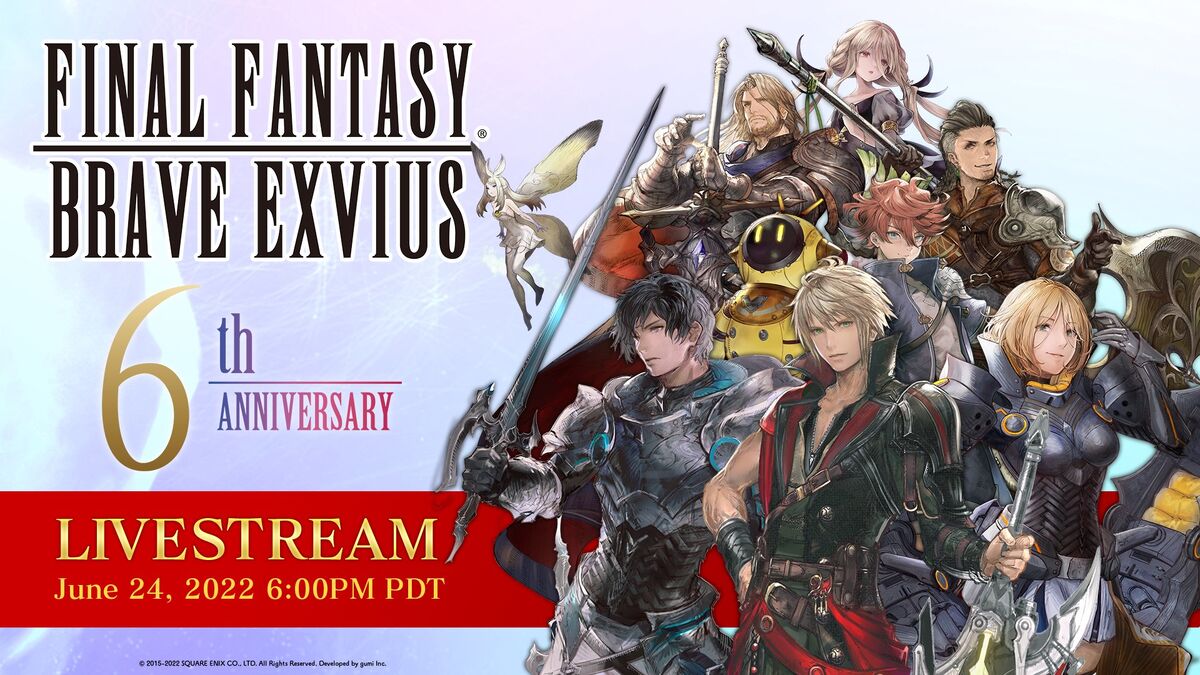 6th Anniversary Livestream - Final Fantasy Brave Exvius Wiki