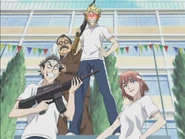 Hiruma, Mamori, and Yukimitsu as the Brainy Trio