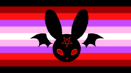 Hellbunnygender flag with symbol