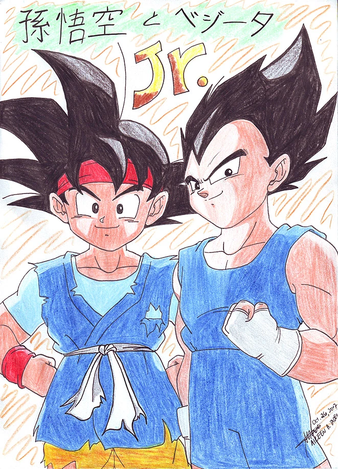 Fan Art Goku Jr. and Vegeta Jr. Fandom