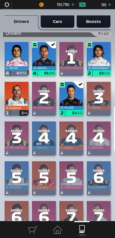 f1 drivers 2020 list