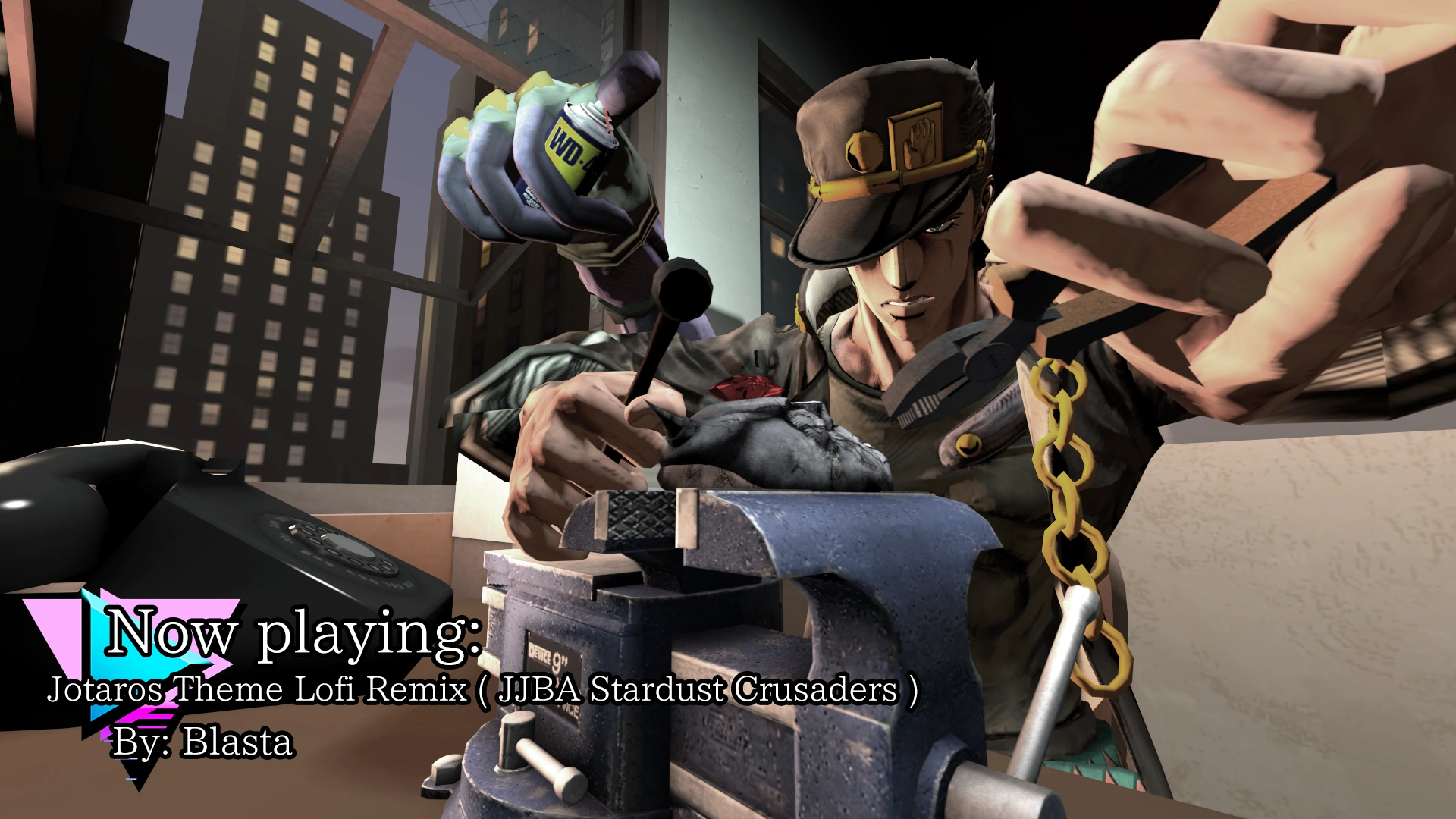Lofi Jotaro crafting Aja Mask Fandom
