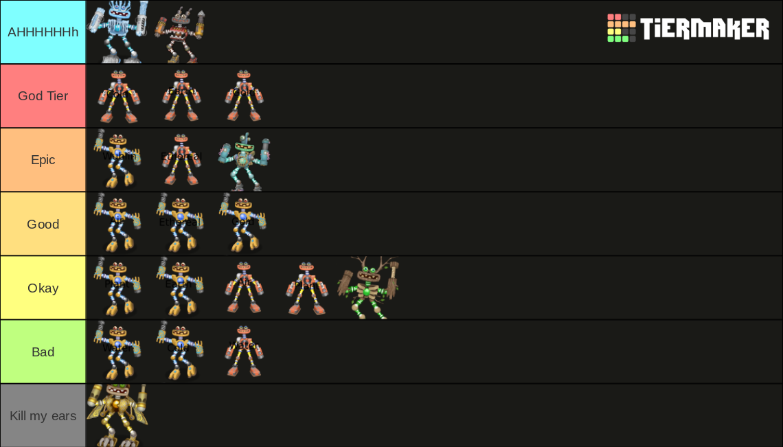 My NEW epic wubbox tier list! (I have done this before) whats everyone's  opinions? : r/MySingingMonsters