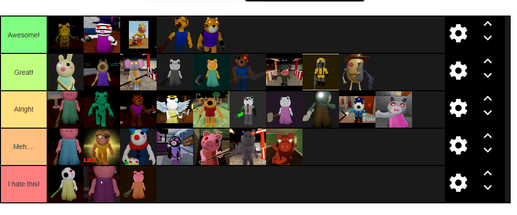 Roblox Piggy Skin Tier List Fandom - roblox cool skin pictures