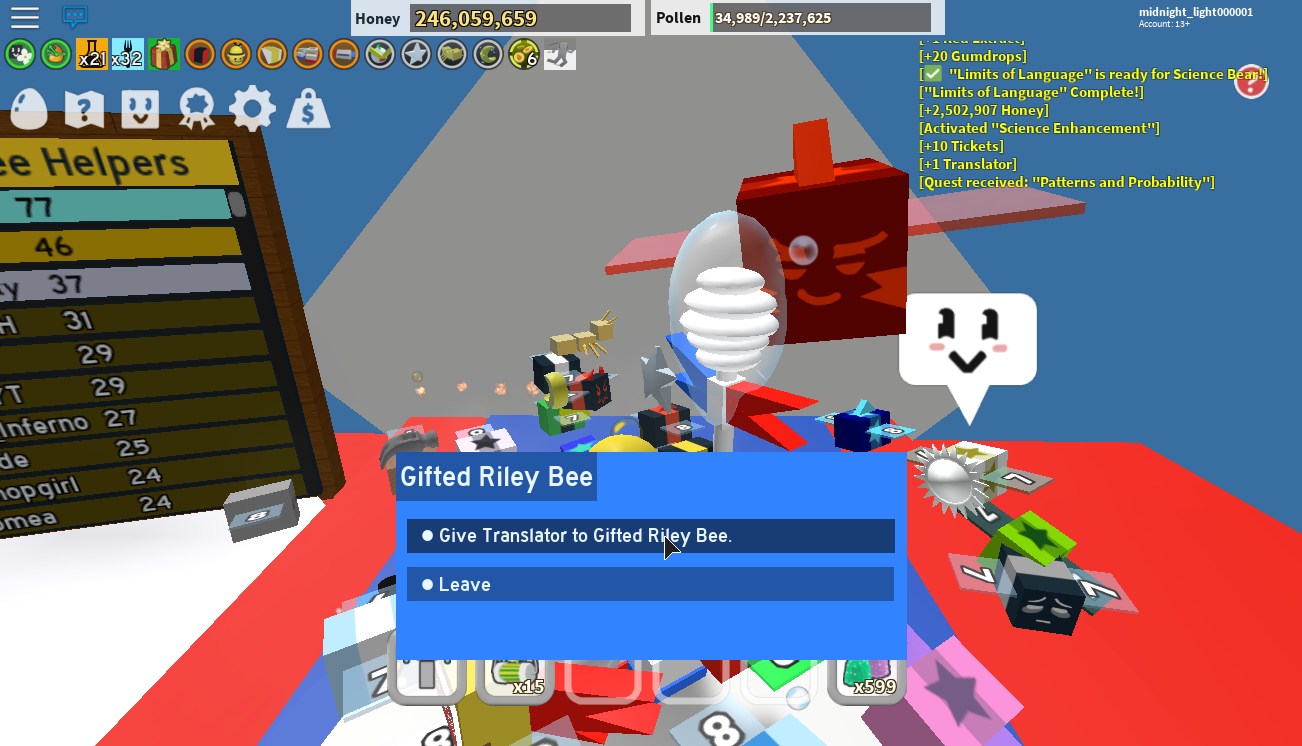 Test Realm Translator Fandom - roblox bee swarm simulator where to get translator