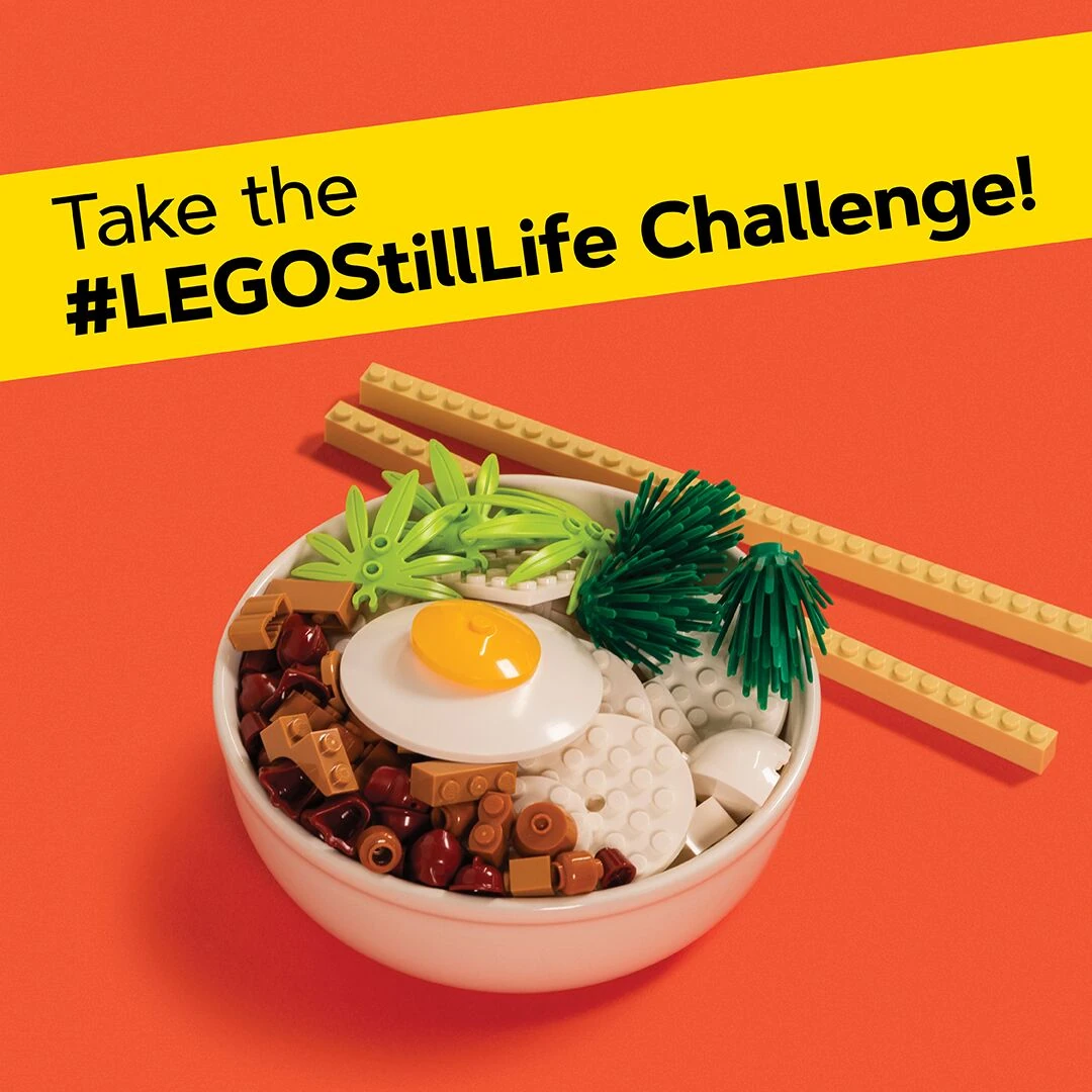 lego still life with bricks