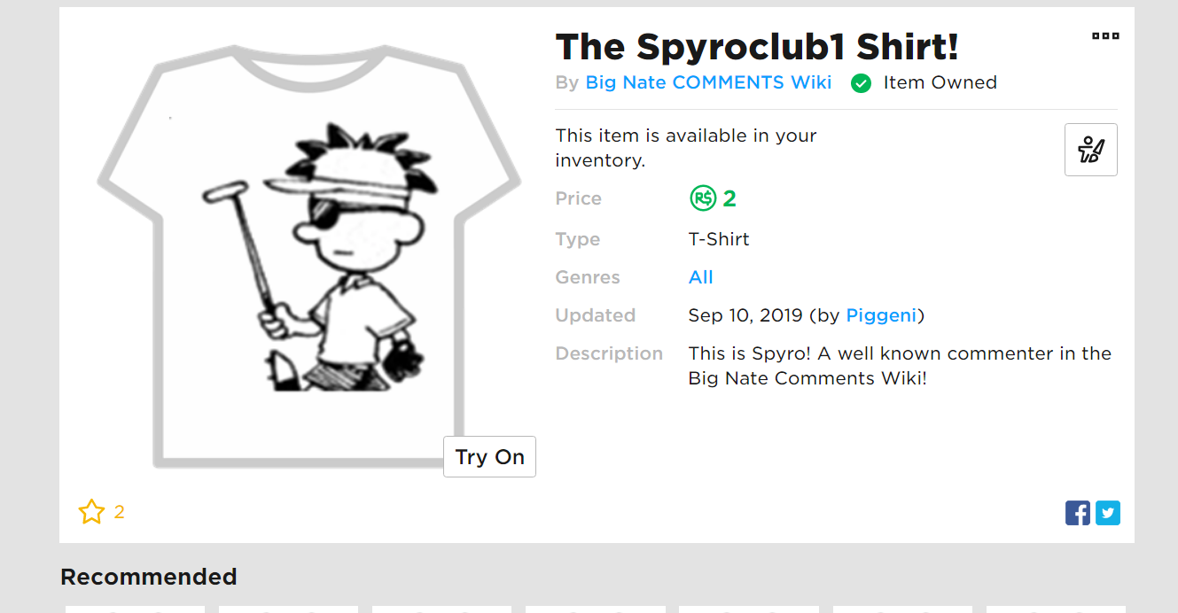 I Bought The Spyroclub Shirt In Roblox Lol Fandom - pretty nate roblox
