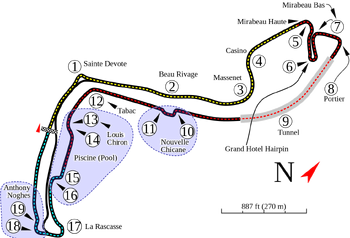 Monte Carlo Formula 1 track map