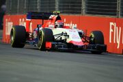 Alexander Rossi driving for Manor F1 in the 2015 Singapore Grand Prix