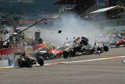 2012 Belgian Grand Prix First Lap Accident