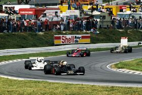 File:Niki Lauda - Brabham BT46 heads up towards Druids at the 1978