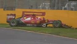 Australia2014 Raikkonen Q2 crash