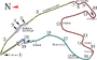 Track map of Spa-Francorchamps in Belgium