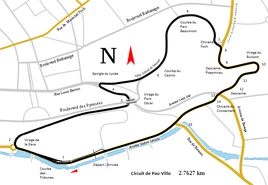Carte circuit de Pau