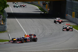 The leaders at the start of the race.