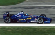 The Prost AP03 driven by Jean Alesi (14) and Nick Heidfeld (15)