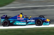 The Sauber C19 driven by Pedro Diniz (16) and Mika Salo (17)