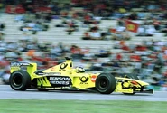 The Jordan EJ10B driven by Heinz-Harald Frentzen (5) and Jarno Trulli (6)