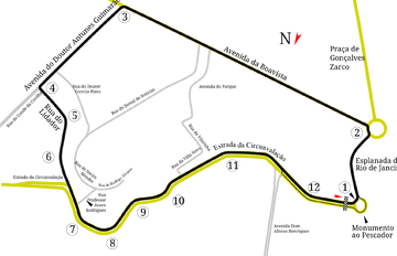 Location of former Monsanto Park Circuit - Lisbon