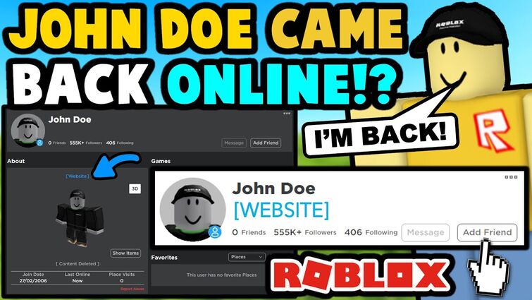 JOHN DOE IS MESSAGING ME! (Roblox) 