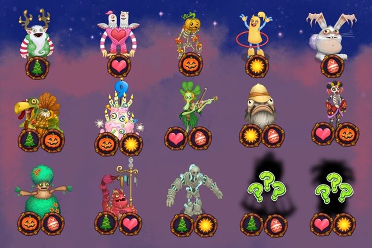 Схемы скрещивания в my singing monsters