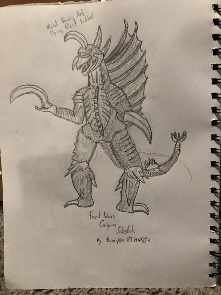 Final Wars Gigan Sketch | Fandom