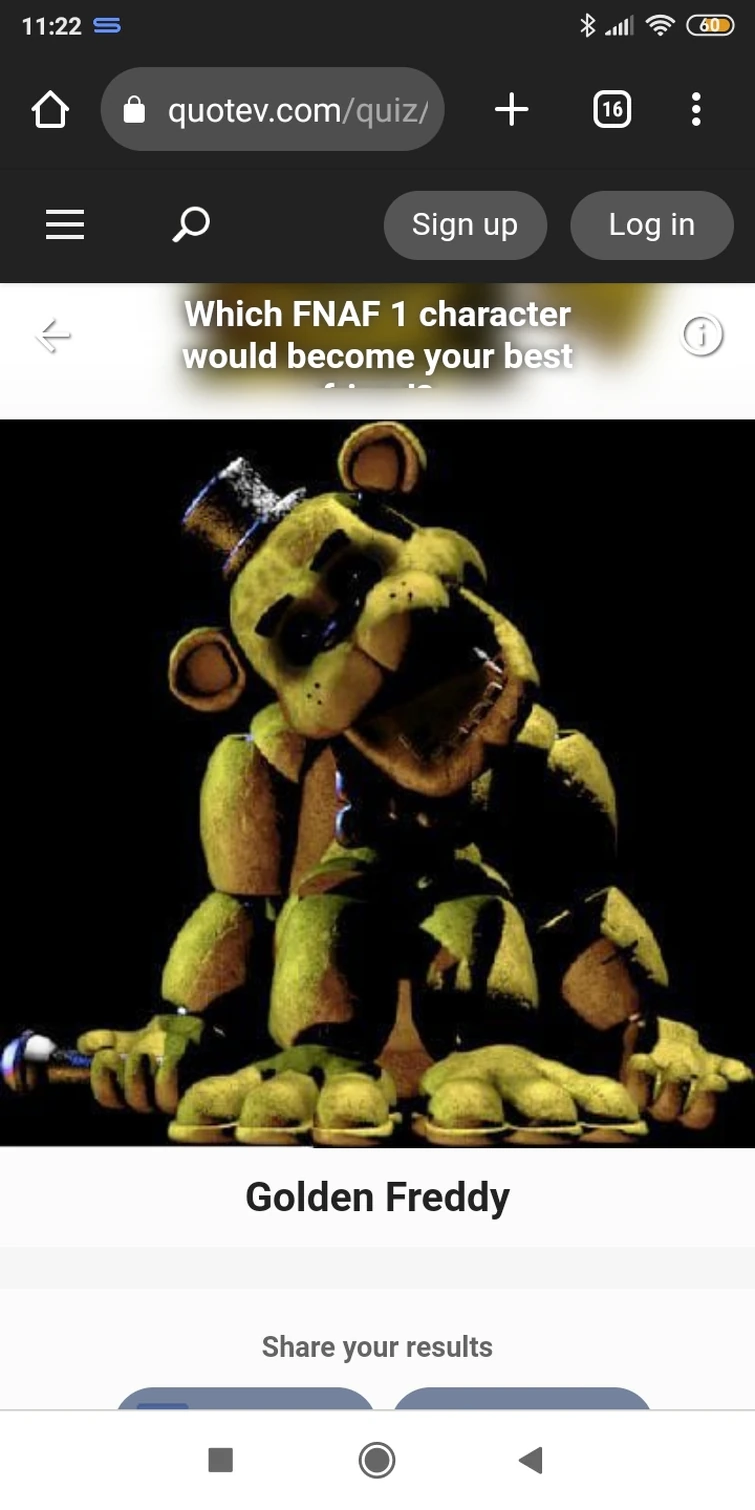 I did some FNaF quizzes on Quotev Fandom