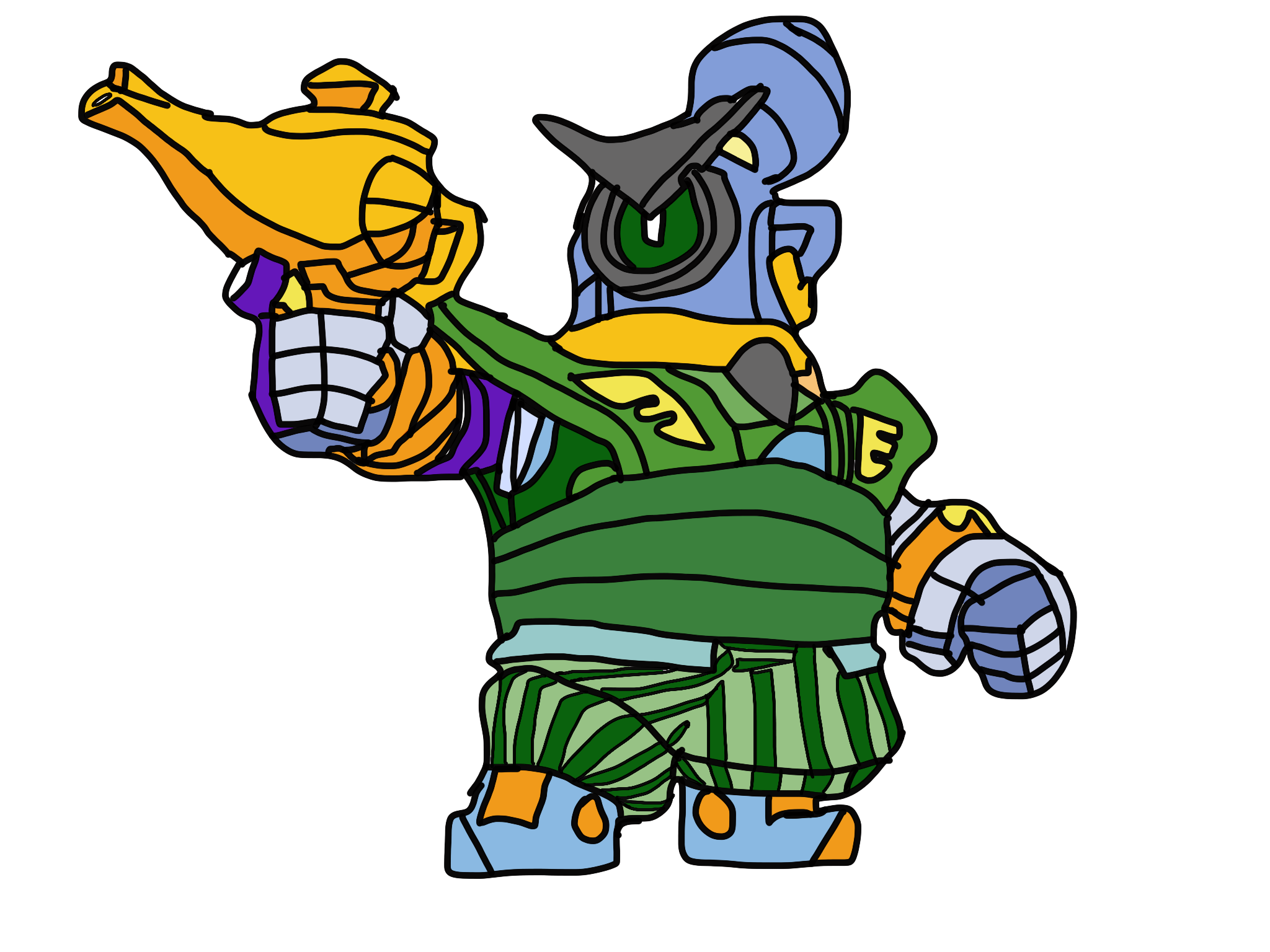 Finally Finished Coloring Guard Rico Fandom - images to color rico brawl stars