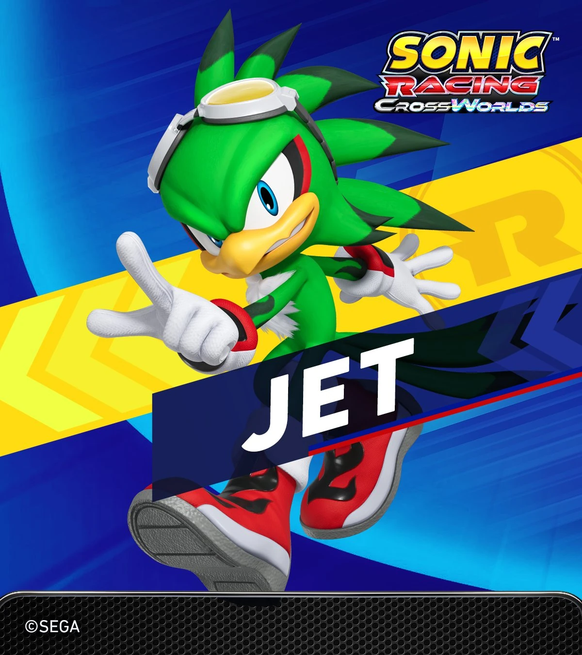 Jet The Hawk Character Poster revealed for Sonic Racing: CrossWorlds ...