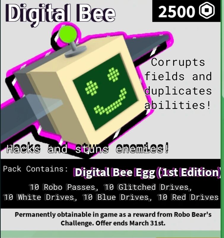 Made a bee swarm robux pack for the wiki, thought I should share
