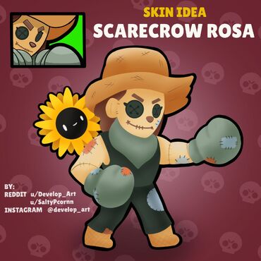Which Rosa Skin Idea Is You Re Favorite Credit To The Awesome Makers Of These Skns Fandom - how old is rosa brawl stars