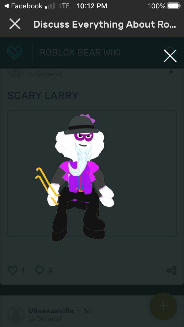 All Posts By Oh My God Bear Mate It Bear Innit Kid Fandom - scary larry roblox drawing