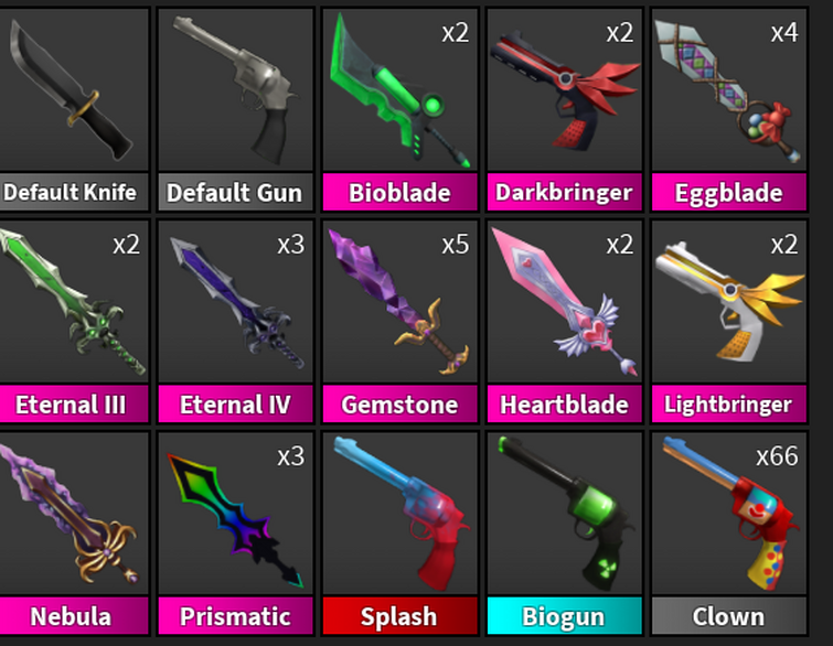 Roblox Murder Mystery 2 MM2 Heartblade Godly Knifes and Guns