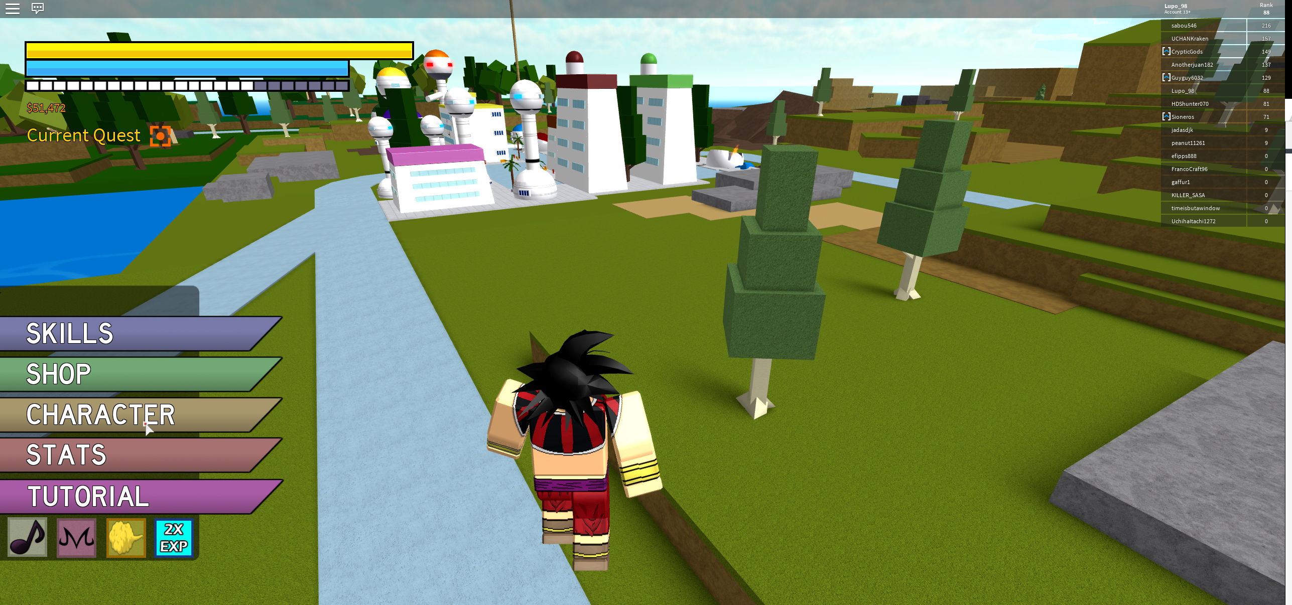 Menu Bug Fandom - 2x exp dragon ball z final stand roblox