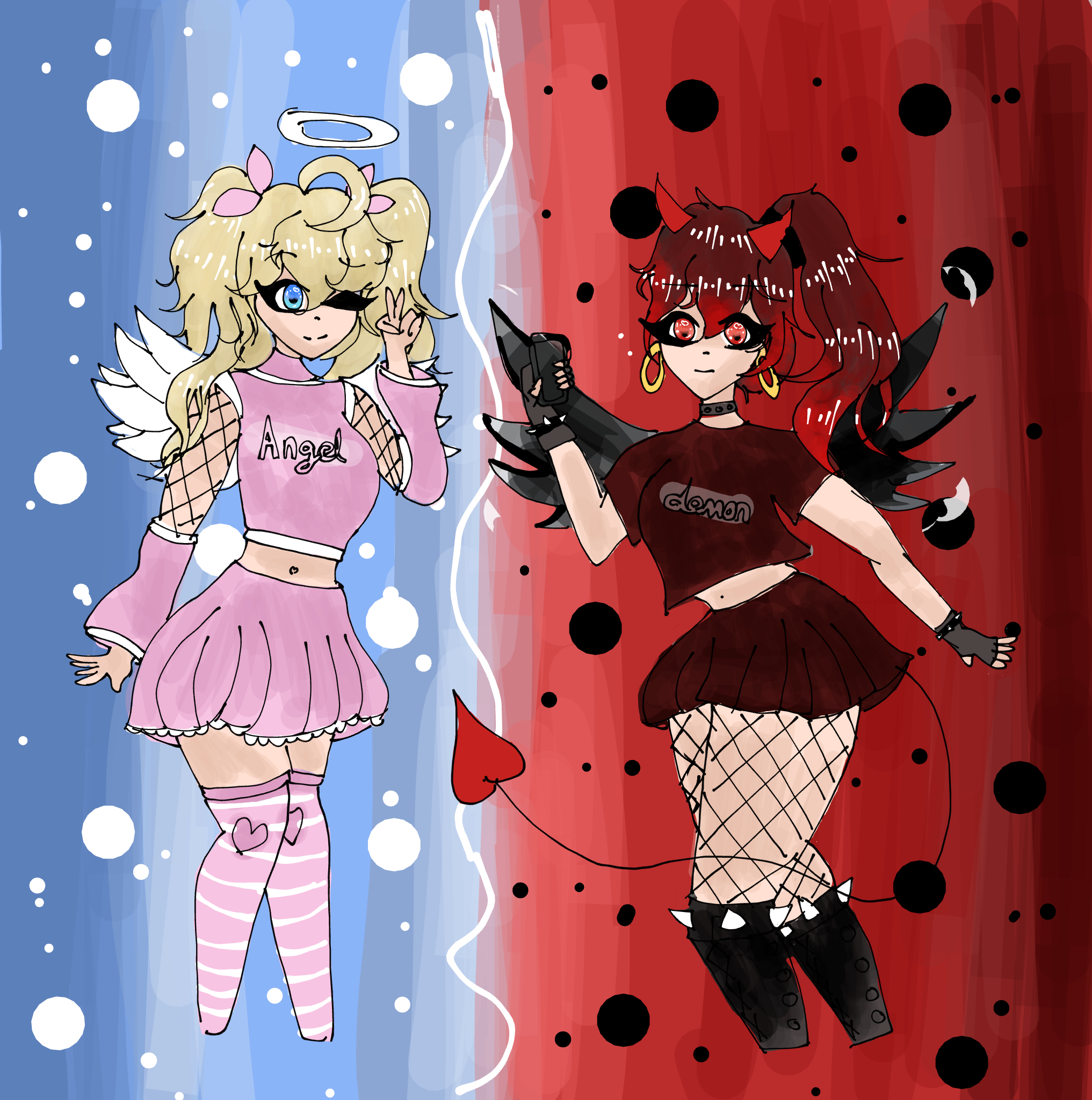 Angel and Demon cheerleading outfits in royal high :) | Fandom