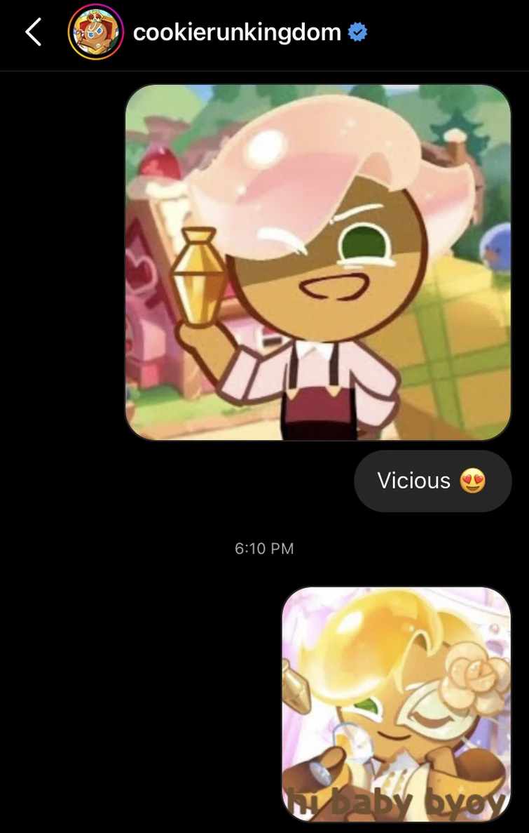 Sending crk’s official instagram images of sparkling cookie until they