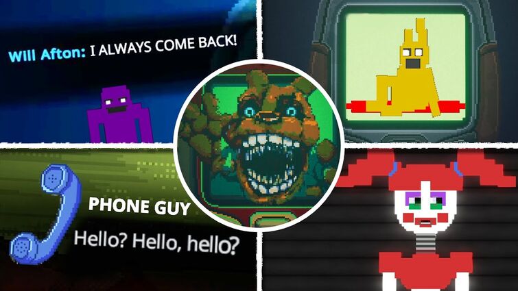 FNAF: Into The Pit - ALL Secret Phone Numbers (Afton,Mangle,Springtrap)