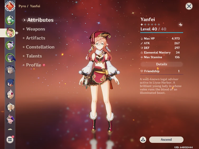 Is yanfei good? Fandom