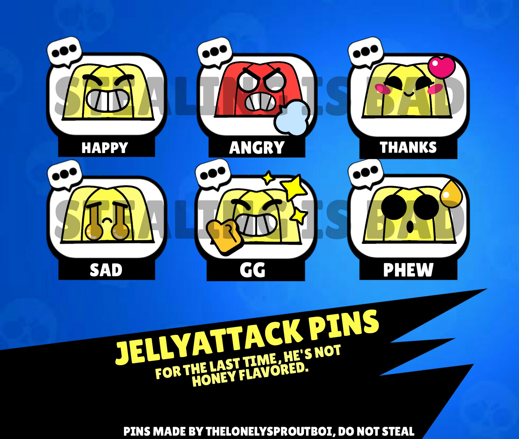 Thelonelysproutboi S Pin Collection 3 Jellyattack Pins Fandom - brawl stars championship pin