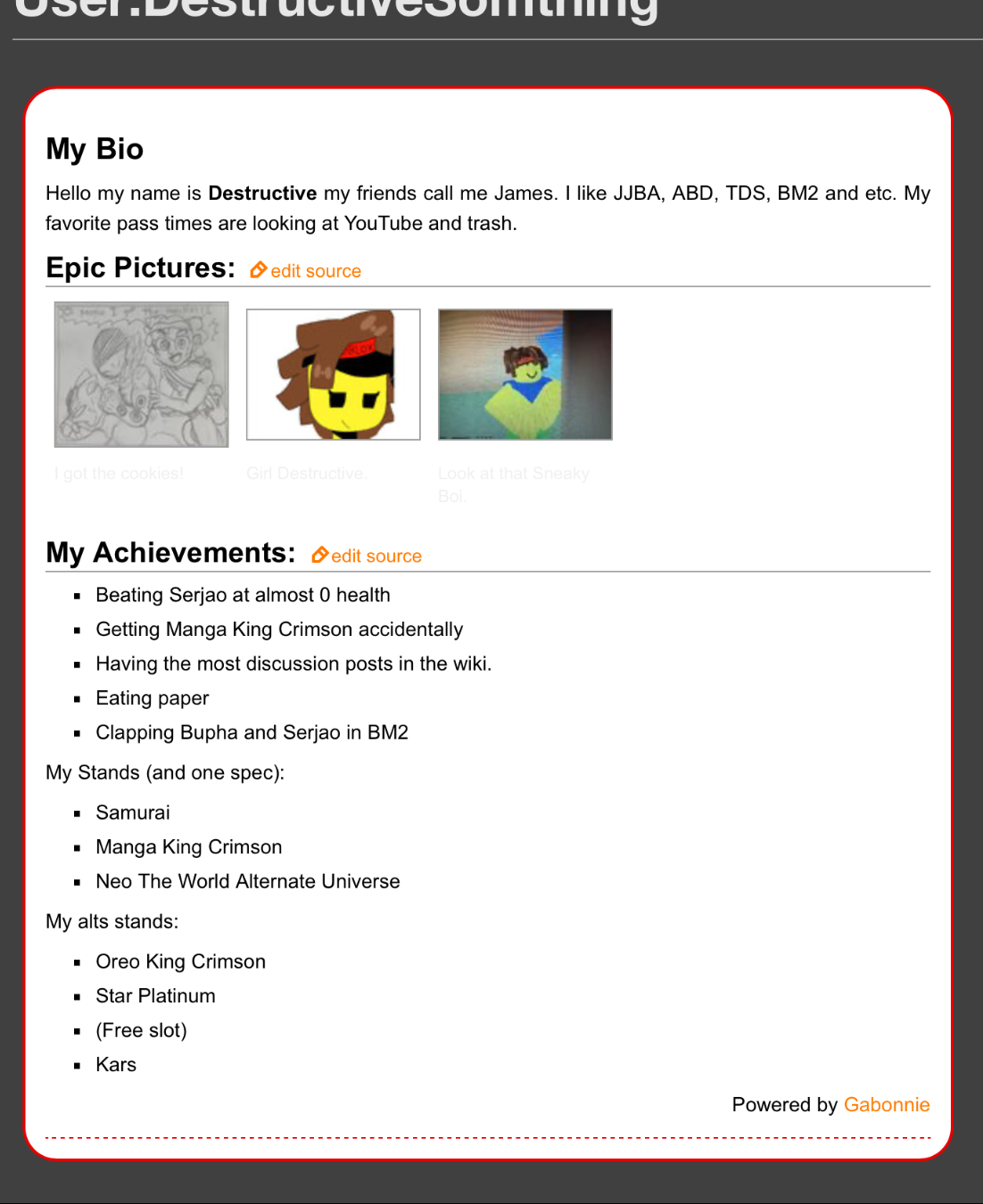 Check Out My Epic Profile Wall I Made Fandom - free roblox alts