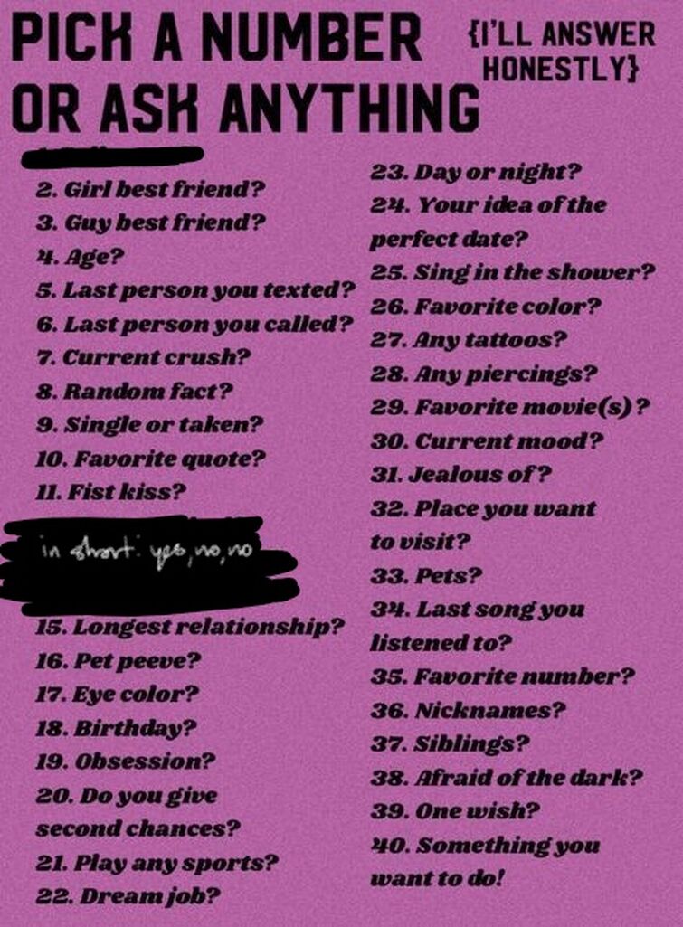 Im bored give me questions fandom